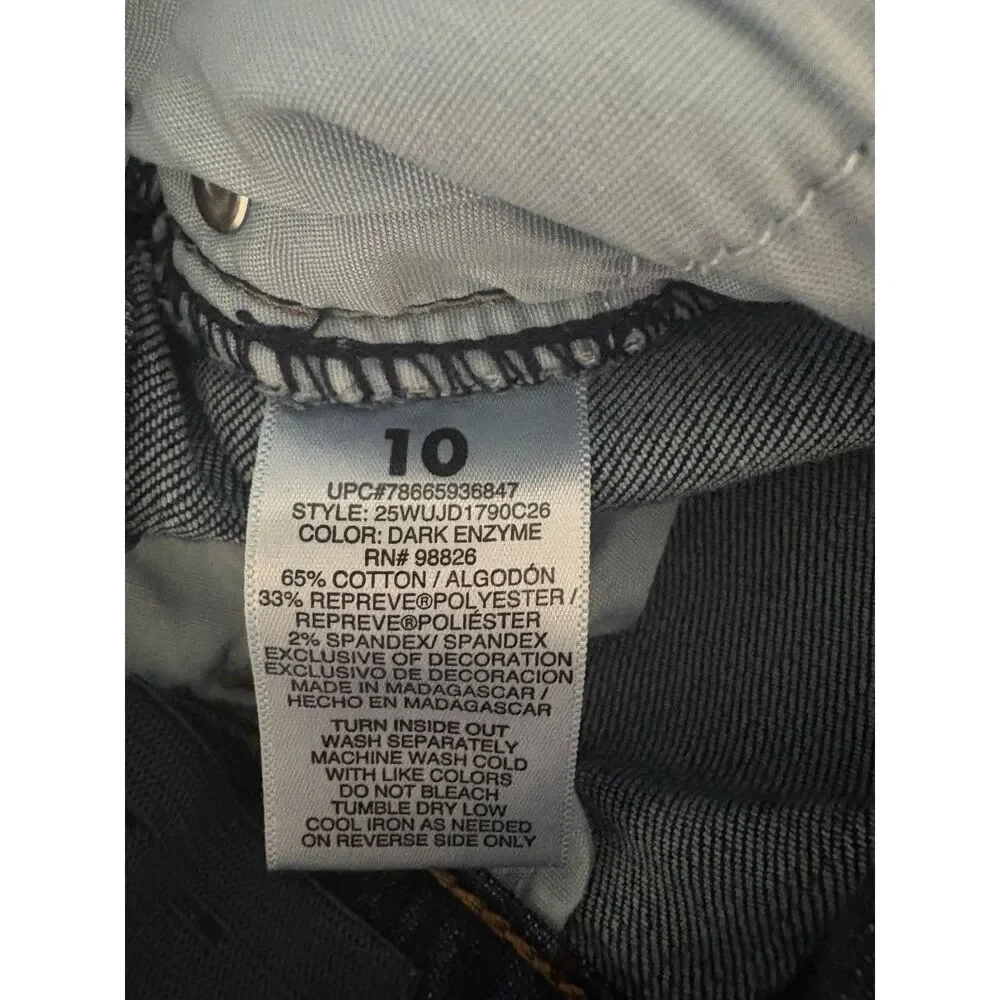 Jordache Flare Jeans Size 10 Dark Enzyme